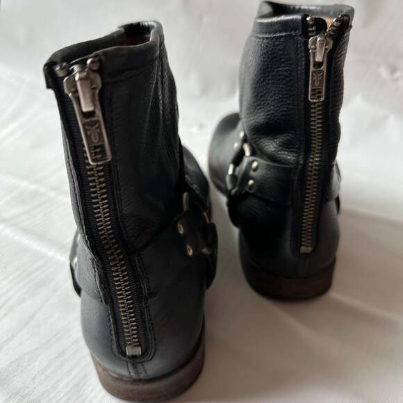 Frye Phillip Leather Moto Harness Boots size 9 - Picture 4 of 6